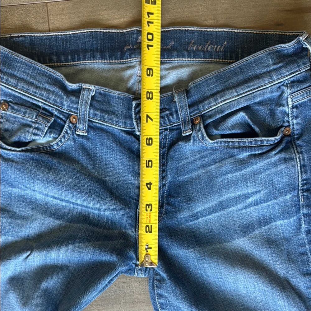 7 For All Mankind Blue Boot Cut Jeans - Picture 7 of 8